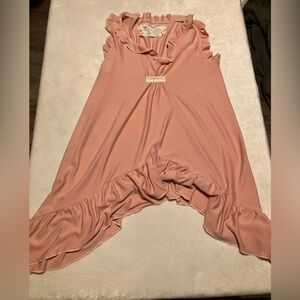 Ruffled Pink Sleeveless Top